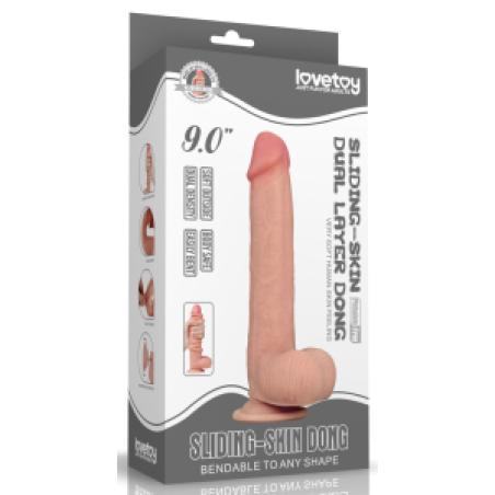 .Gode réaliste SLIDING SKIN 18 x 3.8 cm