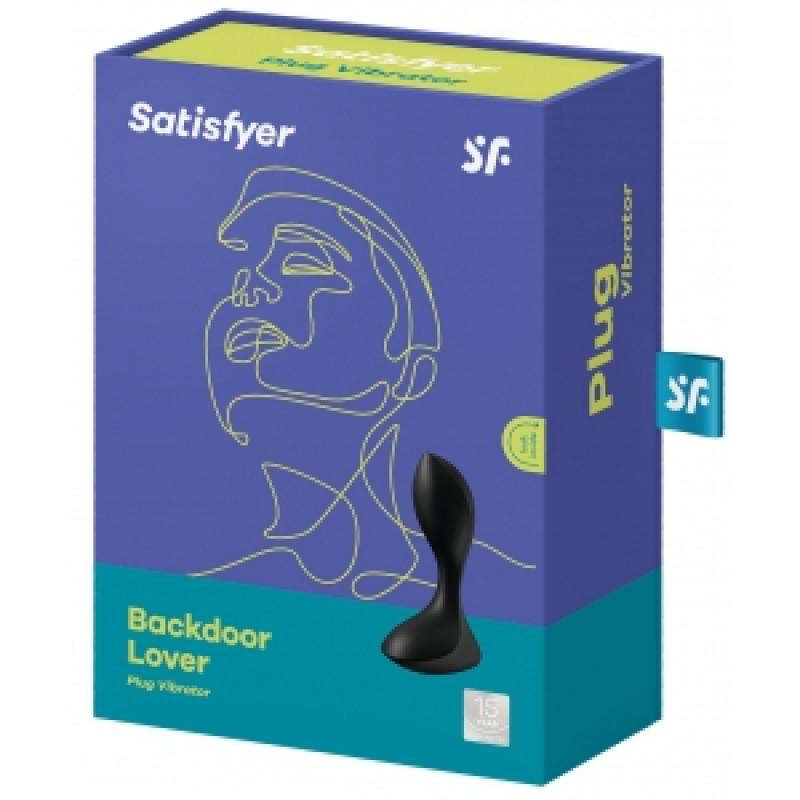 .Plug vibrant Backdoor Lover Satisfyer 8 x 3cm Noir