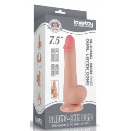 .Gode avec Bourses Sliding Skin 13 x 3.8cm