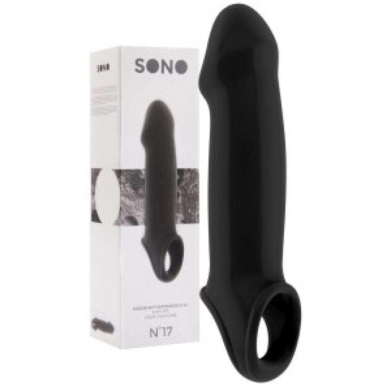 .SONO 17 - Gaine à pénis Lisse noir 20 x 5.5cm