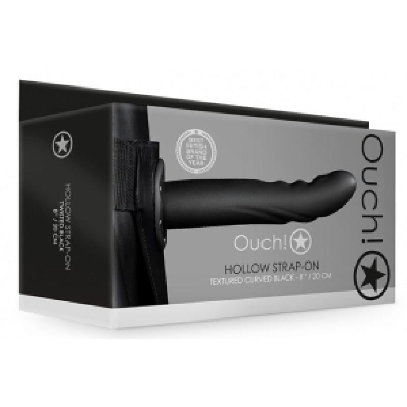 Gode ceinture creux Hollow Strap Textured Curved 20 x 4cm Ouch!