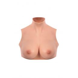 Starbust Faux seins buste col silicone Clair
