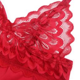 BABYDOLL EN SATIN  ROUGE S/M
