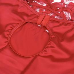 BABYDOLL EN SATIN AVEC DENTELLE