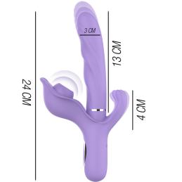 .VIBRATEUR RECHARGEABLE MULTIFONCTION BILLIE ASPIRATION ET PULSATION VIOLET