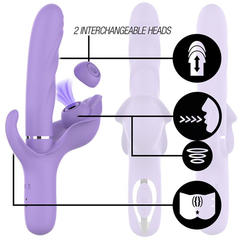 .VIBRATEUR RECHARGEABLE MULTIFONCTION BILLIE ASPIRATION ET PULSATION VIOLET