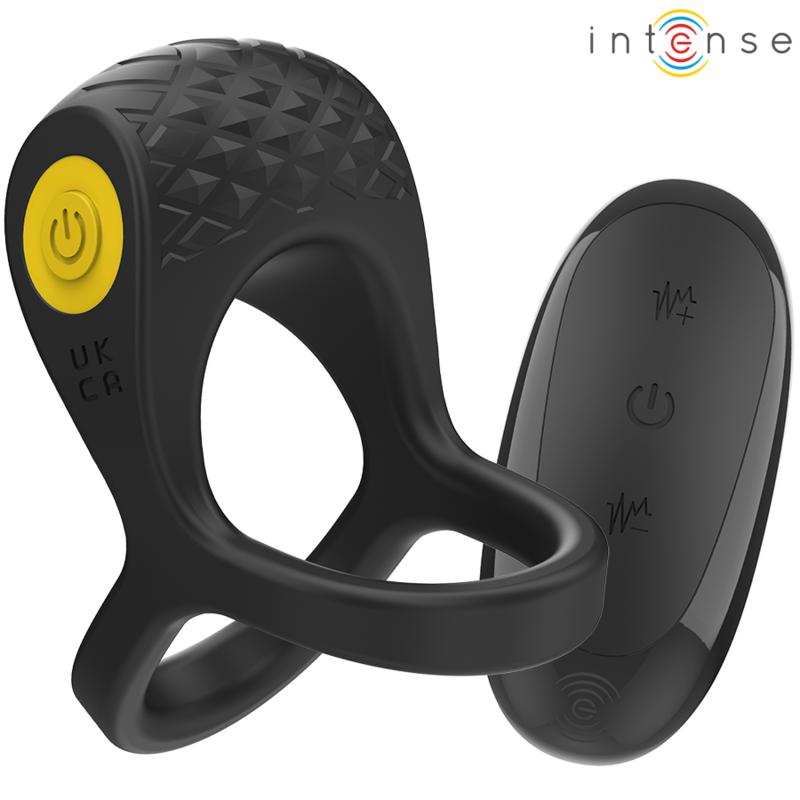 .ALEX VIBRATEUR DOUBLE ANNEAU PÉNIS 10 VIBRATIONS NOIR