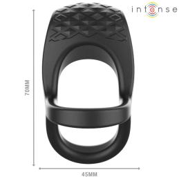 .ALEX VIBRATEUR DOUBLE ANNEAU PÉNIS 10 VIBRATIONS NOIR