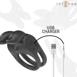 .SAM VIBRATEUR DOUBLE ANNEAU PÉNIS 10 VIBRATIONS NOIR