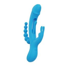 .Trilux Kinky Finger Rabbit Vibromasseur avec perles anales Bleu