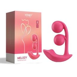 .Melody-Pressure Sensing Twin Balls contrôlé par l’application Clit et point G Vibromasseur Magenta