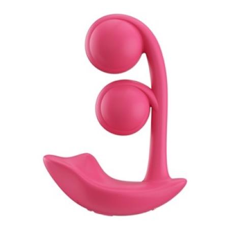 .Melody-Pressure Sensing Twin Balls contrôlé par l’application Clit et point G Vibromasseur Magenta