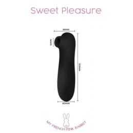 .Sweet Pleasure Stimulateur clitoris succion vibration Noir Piles