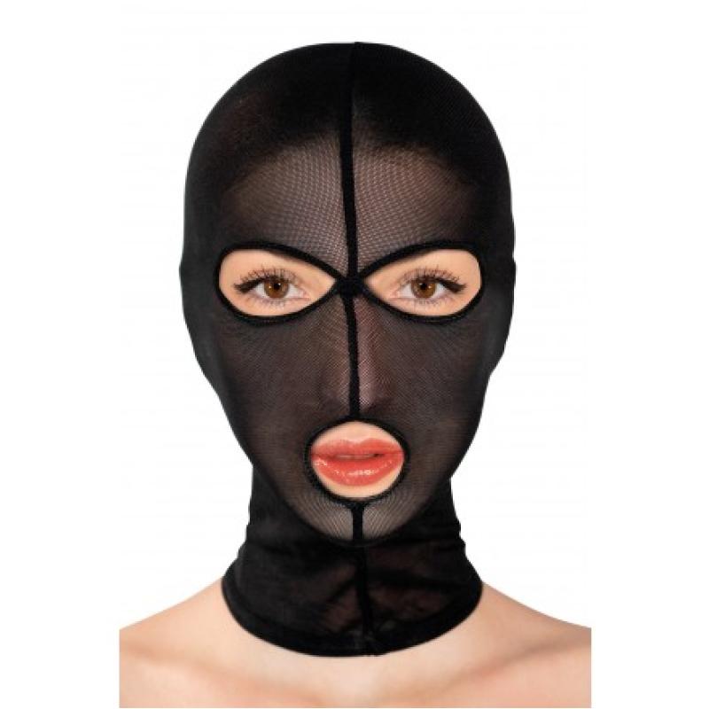 .Cagoule fine résille ouverte bouche yeux