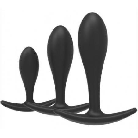.Kit de 3 mini plugs Training Curve Noirs
