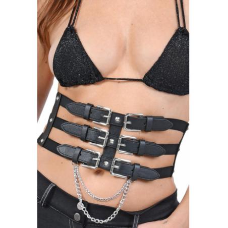 .Serre-taille avec sangles ajustables et chaînes