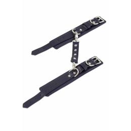 .Menottes Aspect cuir bleunoir