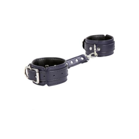 .Menottes Aspect cuir bleunoir