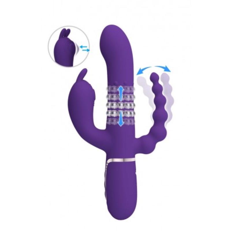 ' Cammy Rabbit vibro billes rotatives-stimulateur clitoris- anal - Pretty Love