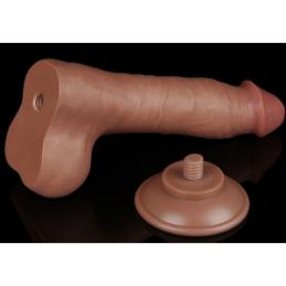' Gode avec bourses 13 x 3.7cm Marron -  Sliding Skin 