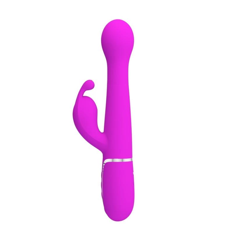 ' Rabbit billes rotatives 4 en 1 avec va et vient rose USB de Pretty Love