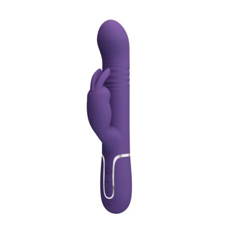 ' Rabbit vibro point-G 4 en 1 avec va et vient violet USB de Pretty Love