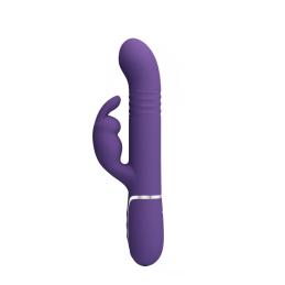 ' Rabbit vibro point-G 4 en 1 avec va et vient violet USB de Pretty Love