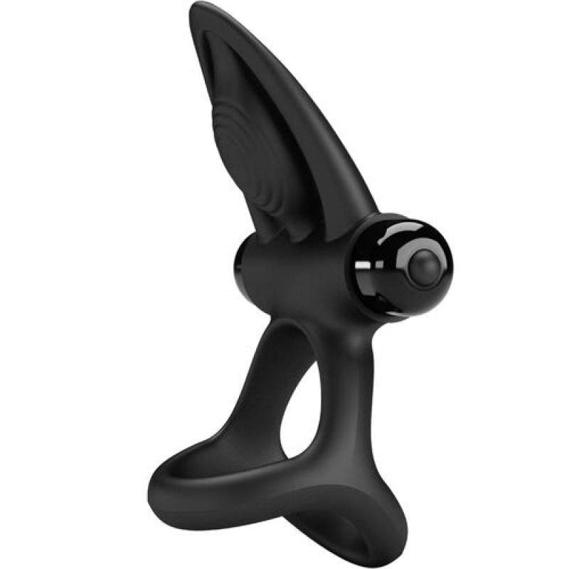 '  ANNEAU VIBRANT 10 VIBRATIONS SILICONE NOIR - PRETTY LOVE