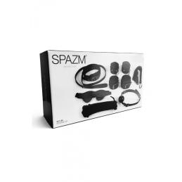 ' Ensemble bondage 8 pièces en aspect cuir - SPAZM