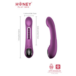 Vibromasseur pour point G contrôlé par l’application Tempo-Pressure Pressure Tapping G-spot Noir