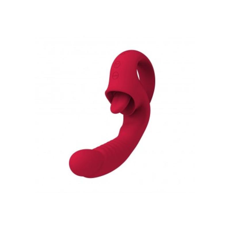 'Serena Rabbit G Spot vibrator léchage USB rouge
