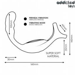 'Anneau Pénis prostatique double avec télécommande - Addicted Toys