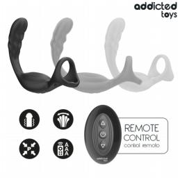 'Anneau Pénis prostatique double avec télécommande - Addicted Toys