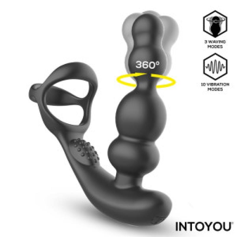 Plug vibrant + Ballstretcher Klark10.5 x 3.5cm - Intoyou