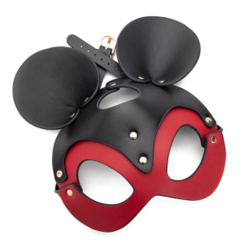 ' Masque SM Black Mouse et Rouge - Luxury Fantaisy