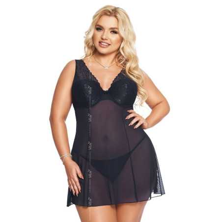 Intime-et-Sens Loveshop 89 Berta Nuisette évasée Grande Taille